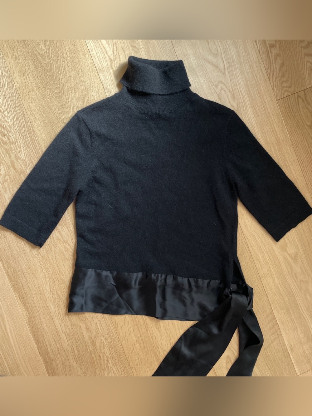 Nougat London Lambswool blend short sleeve turtleneck